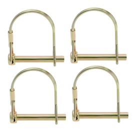 LT Easiyl 4X D Shape 6mm Heavy Duty Connector Shaft Lock Wire Lock Pin PTO Pin Suitable for Trailer Horse Box Agricultural Machines