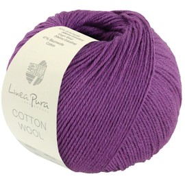 LANA GROSSA Cotton Wool, Classic Virgin Wool Yarn with Cotton, Hand Knitting Yarn Made of 53% Virgin Wool (Extra Fine Merino) and 47% Cotton, 50 g Wool for Knitting and Crocheting, 195 m Yarn FB 23