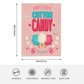 HGOD DESIGNS Candy Blanket Sweet and Colorful Candy Pink Background Throw Blanket Decor Cozy Warm for Home Bedroom Sofa Office 130x150cm