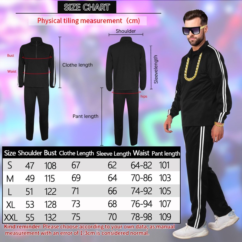 Men Tracksuit 2 Piece Sweat Suits Outfits Accessories Set Casual
