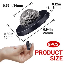 BEIQIYA 8pcs Garden Hose Filter Washers, Stainless Steel Inlet Hose Screen for 5/8" Washing Machine, Hose Filter Strainer for 3/4" Garden Hose Connector