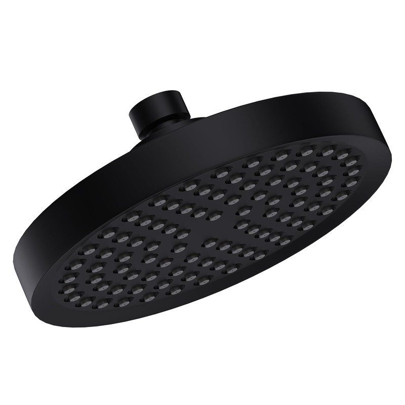 CENOSA Shower Head High Pressure Rain 6 Inch Round Black