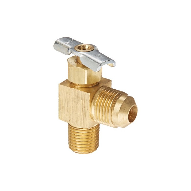 Eaton Weatherhead 330 Brass Needle Valve, Flare Angle, 90 Degree