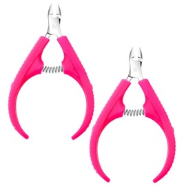 Healvian 2pcs Cuticle Nipper Professional Nail Art Tool Stainless Steel Cuticle Remover Trimmer Exfoliation Treatment