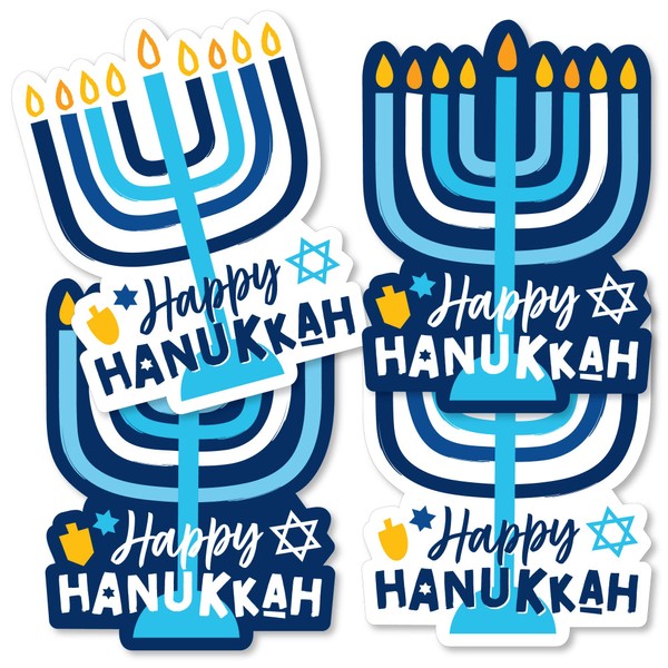 Big Dot of Happiness Hanukkah Menorah - Menorah Decorations DIY