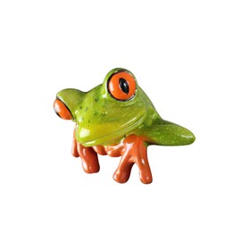 STOBOK Creative 3D Craft Frog Decoration Home Office Desk Computer Frog Ornaments (Green)