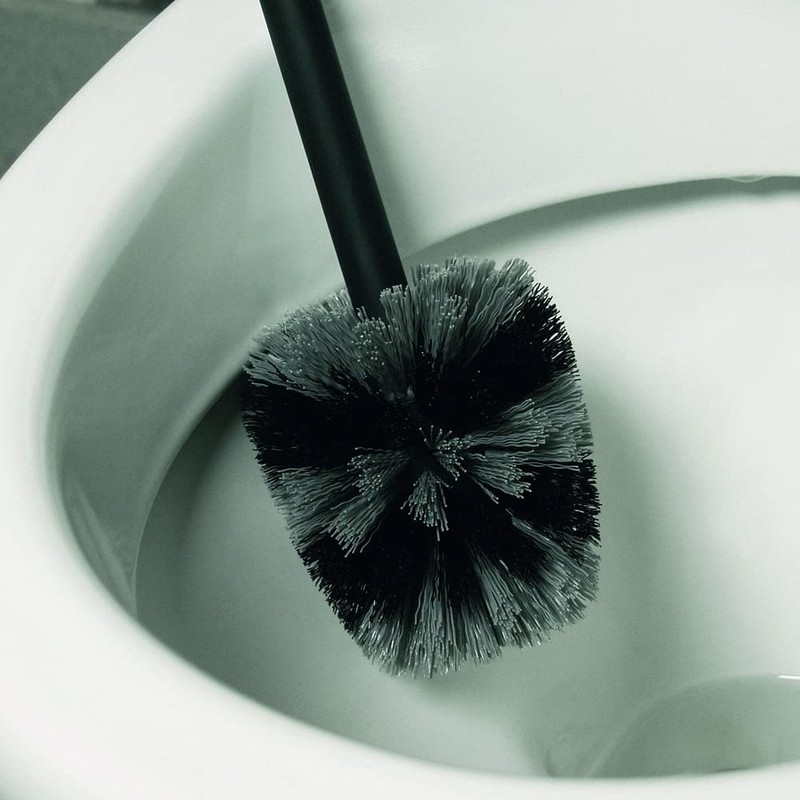 Brabantia Stainless Steel Handled Toilet Brush - Stainless Steel Black