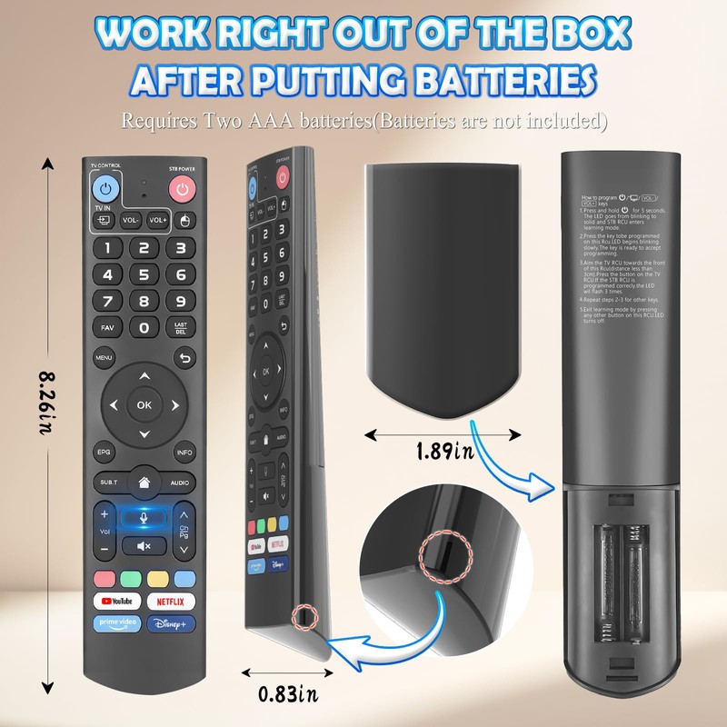 V3 Voice Remote Control for vSeeBox, Replacement for V5 Pro/V3