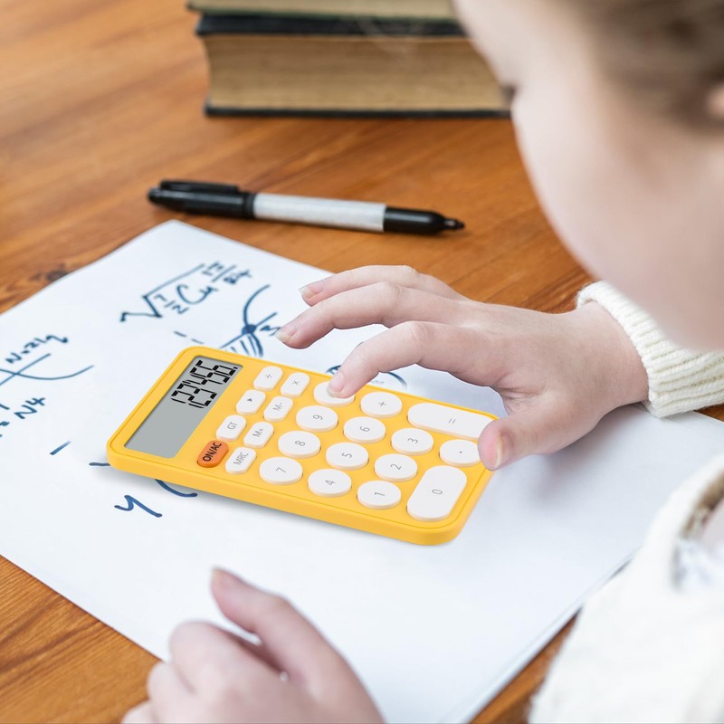 Basic 4 Function Calculator for Students and Office: Small, Portable,
