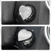 Hirificing Car Push Start Button Cover Bling Heart Shape Engine