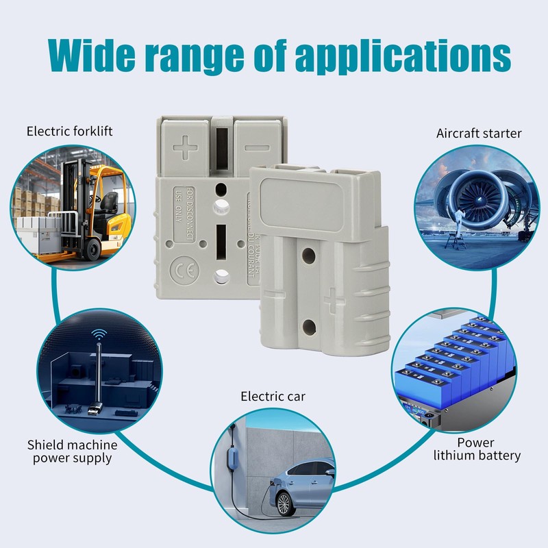 W LAIWO 50A Power Connector Kit, 600V DC Plug with