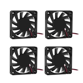 4pcs Fan 60 x 60 x 10 mm DC 24 V 6010 Brushless Fan, Replacement Ball Bearing 60 mm Fan for Cooling DIY PC Computer Case Fan - 2 Pin Case Fan (Pack of 4)