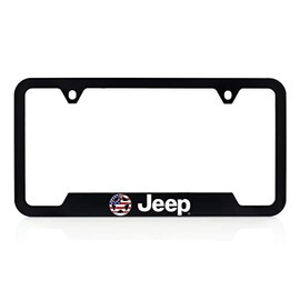 JEEP UV Printed Plastic License Plate Frame - Patriotic