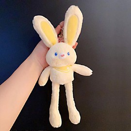 The Rabbit That Can Pull Its Ears, Plush Toy With Retractable Ears, Birthday Gift For Girls,Cute And Funny,Chinese:_YELLOW