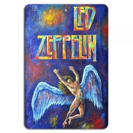 Gift n Gag Led Zeppelin Angel Artwork Poster Metal Sign Decor