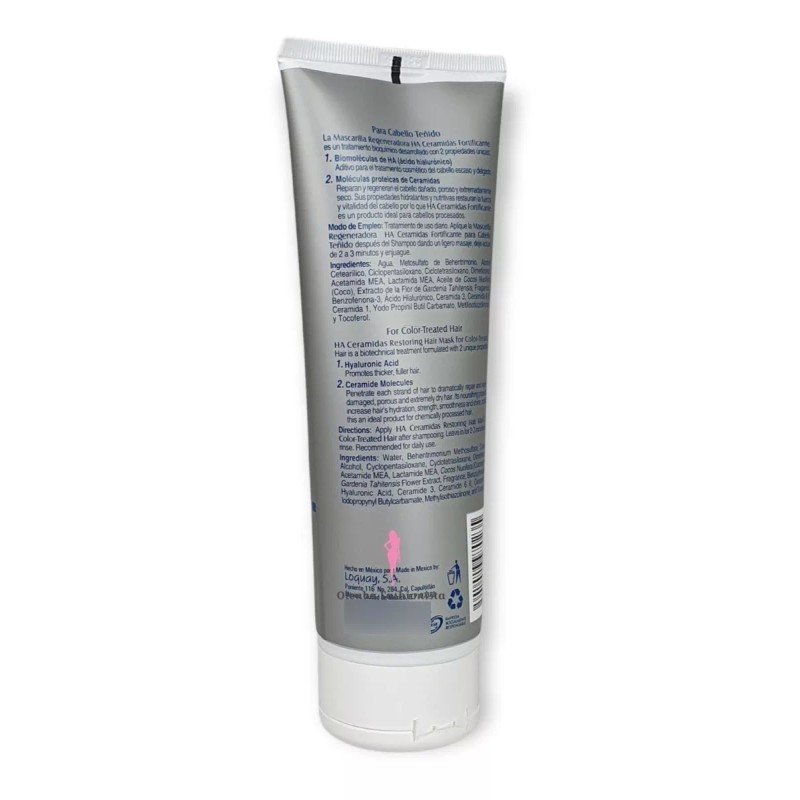 Loquay Mascarilla Regeneradora Para Cabello Teñido Ha Ceramidas