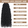 COOKOO 18 Inch 8 Packs (14 Stands/Pcs) Pre-looped Crochet Goddess