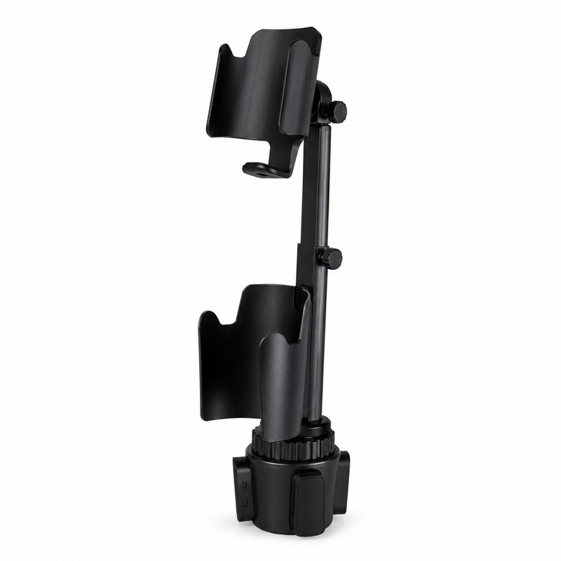 2-in-1 Car Cup Holder Phone Mount for Travel – Adjustable