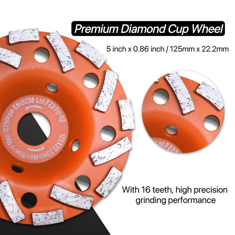 Wohenhao Dust Shroud for Angle Grinder 4.5-5 inch + 2