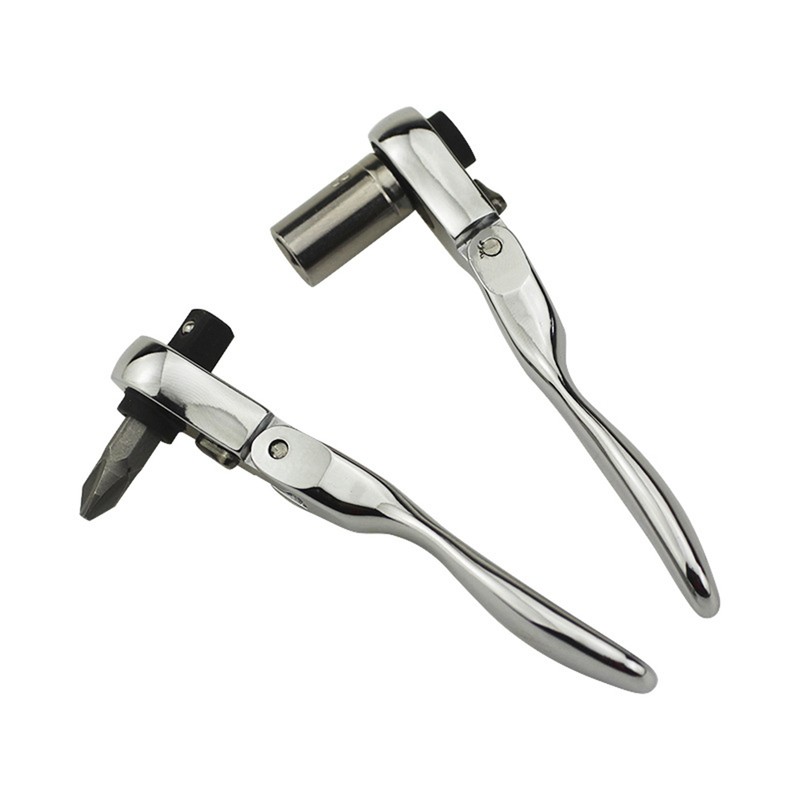 Mini 1/4 Inch Ratchet Wrench, 72-Tooth Reversible Chrome Vanadium Steel
