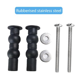 Toilet Seat Hinge Screws Compatible with TOTO Toilets, Top Mount Toilet Seat Fastening Kit, Replacement Expanded Rubber Bolt Top Nut Kit, 2 Pcs