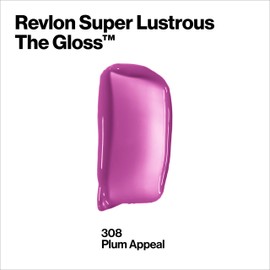 REVLON Revlon Super Lustrous Lip Gloss, Non-Sticky, Hydrating, High Shine Finish, 308 Plum Appeal, 0.13 oz