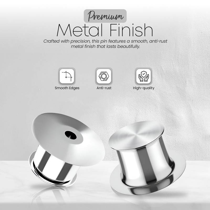 25*Pieces Metal Clasp and Fasteners Metal pin Backs pin Backs