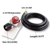 MENSI 10FT 20PSI Adjustable Propane Regulator Hose with Brass Orifice