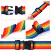 PUWOWYE Pack of 4 Suitcase Straps, Suitcase Strap Eye-catching, Luggage