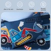 Kaleido Space Truck Tractor Excavator Twin Comforter Set with Sheets