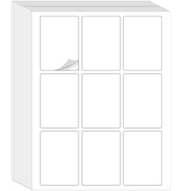 Blank Stickers for Playing Cards - Print Your Playing Cards - 216 Labels Sticker Paper for Laser/Ink Jet Printers (3.35" x 2.36") 24 Sheets