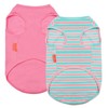 KYEESE 2 Pack Medium Dogs Shirts Striped Dog T-Shirts Soft