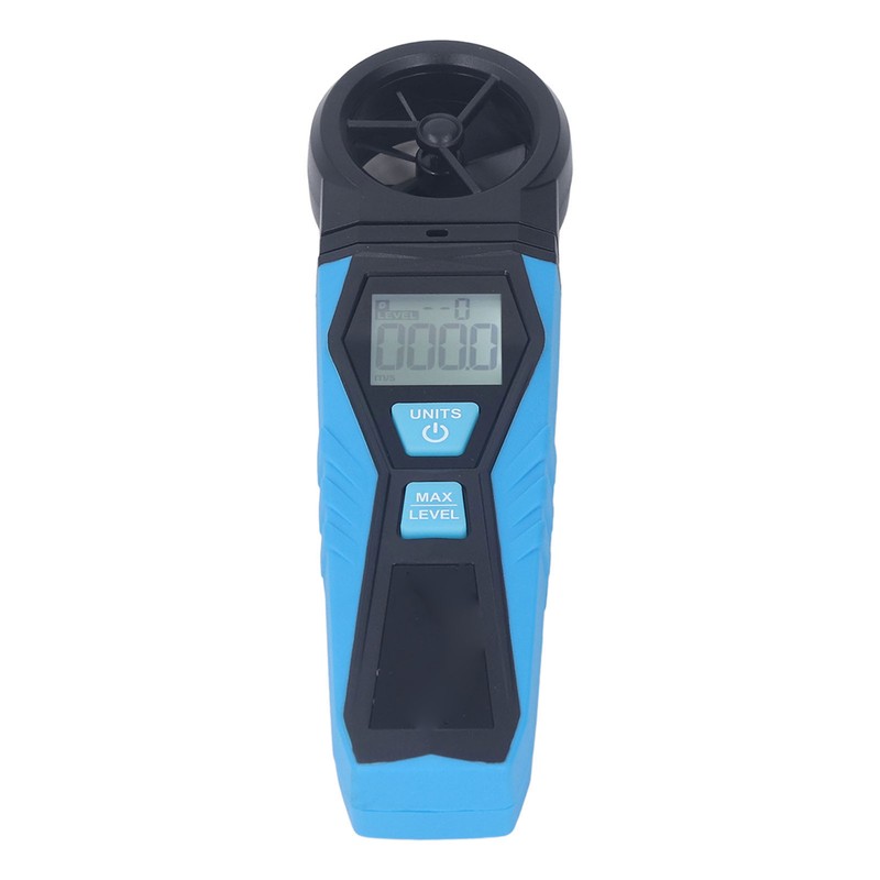 Handheld Anemometer 180° Fan Rotation LCD Digital Display Temperature Humidity