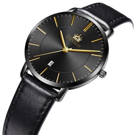 Women's Watch, Blue, Stylish, Wristwatch, Waterproof, Ultra Thin, Women's, Leather Belt, Brand, Leather, Analog, Small, Simple Dial, Easy to See Fashion, Thin, Lightweight, High School Student Watch