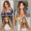 WECAN Clip in Hair Extension 20 Inch Ombre Blonde 6PCS