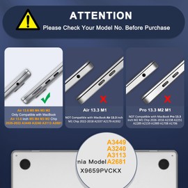 MOSISO Compatible with MacBook Air 13 inch Case M5 2026 M4 2025 M3 M2 2024-2022 A3449 A3240 A3113 A2681, Hard Shell&Keyboard Cover&Screen Film&Type C for MacBook Air 13.6 inch Case, Imperial Purple