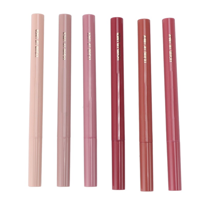 6 Colors Liquid Lip Liner Quick Drying Waterproof Long Lasting