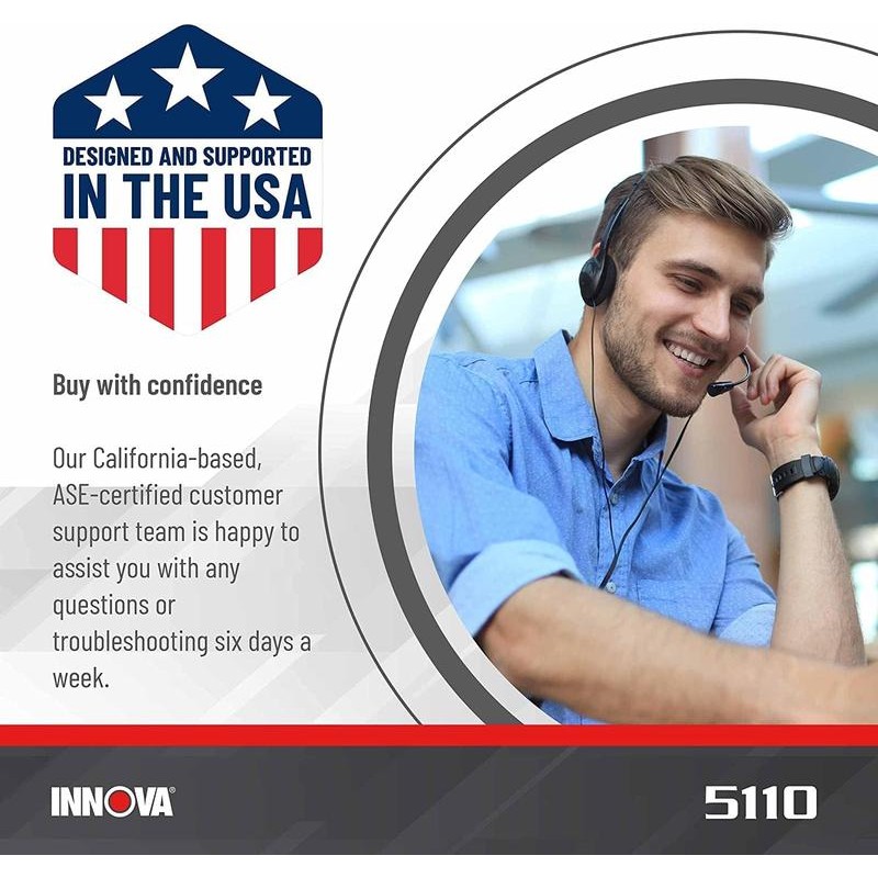 INNOVA 5110 OBD2 Scanner with ABS, Smog Check & Check