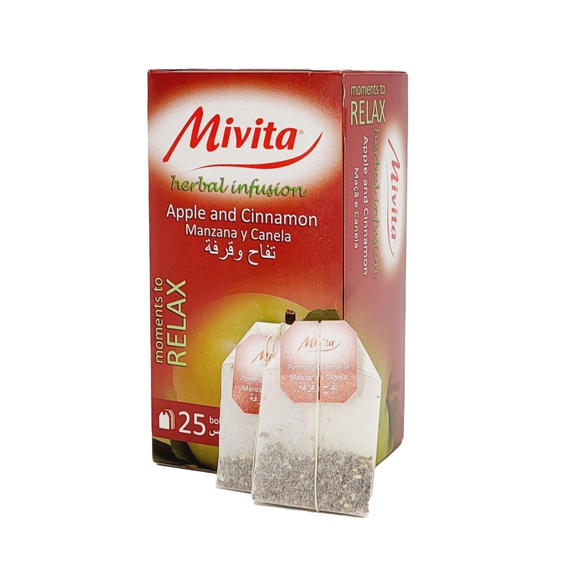 Mivita Apple and Cinnamon Infusion, pack of 4, total of