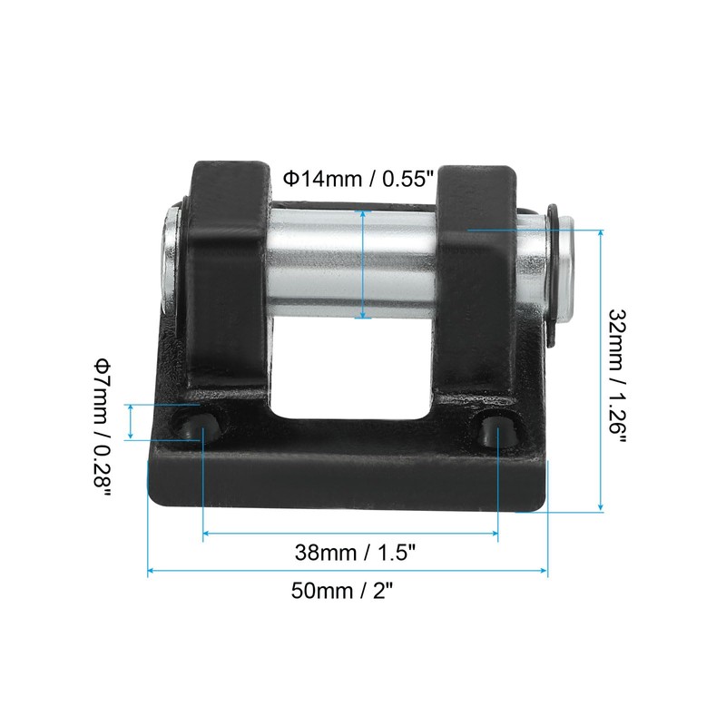 PATIKIL 50x50x32mm Air Cylinder Pneumatic Rod Pivot Clevis Mounting Bracket,