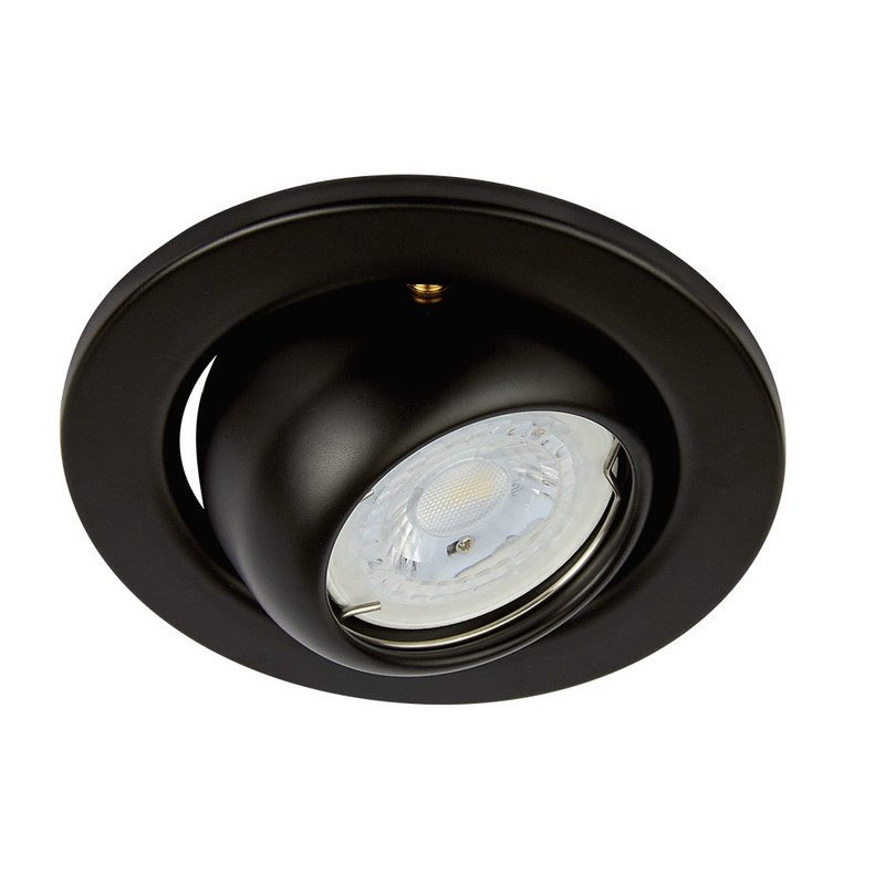 Tecnolite Lámpara para Empotrar, Lámina de Acero, color Negro YD-345/N