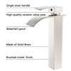 VOTON Vessel Sink Faucet Brushed Nickel Modern Tall Waterfall Bathroom