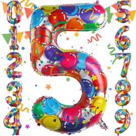 Sekat Number Balloons 40 Inch Multi Number Balloons Birthday Balloons Birthday Decoration Aluminum Balloons Happy Birthday Wedding Party Anniversary Wedding Event Celebration Decoration Decoration