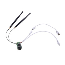 VONETS Módulo WiFi de 2.4 GHz, mini router, WiFi a Ethernet, repetidor de señal de punto de acceso / extensor/amplificador/AP, alimentado por USB/CC con 2 puertos RJ45 para dispositivo de red de ingeniería industrial DIY VM300-H