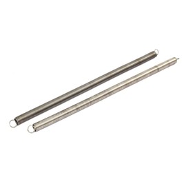 sourcing map Pack of 2 Replacement Tension Springs 1 mm x 12 mm x 300 mm 304 Stainless Steel Silver Tone