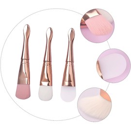 3 piezas Kit Aplicador Mascarilla Facial Cepillo Silicona Doble Uso para Belleza Cuidado Facial Hogar Fácil Limpiar Reutilizable
