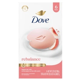 Dove Barra de Belleza Suavizante Melocotón Blanco Leche de Arroz 106 g