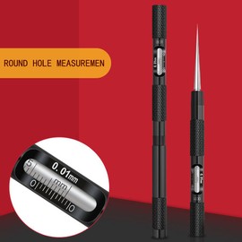 A.Dinsenen Hole Tapered Ruler, Calliper Gauge，Wide Application Taper Aperture Gauge,Round Hole Measuremen,Aperture Tester(0.1-5MM)