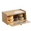 K KELBEL Bamboo Bread Box for Kitchen Counter，Bread Box with