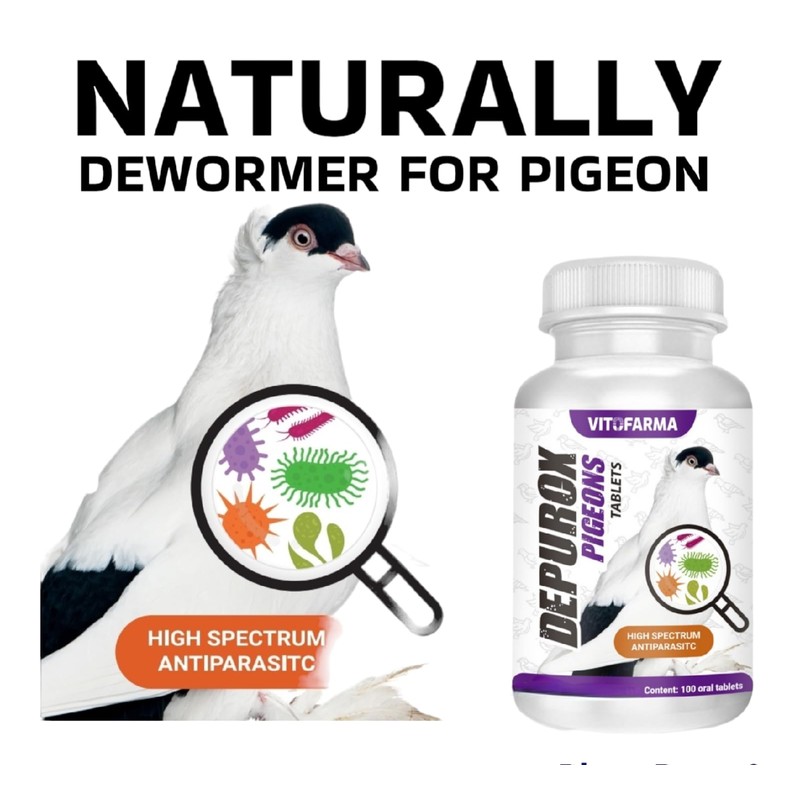 VITOFARMA Suplements for Pigeons, Birds - Vitamins 100 tabletas for